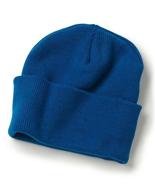 Bayside - Headwear - Winter, USA-Made 12" Knit Cuffed Beanie