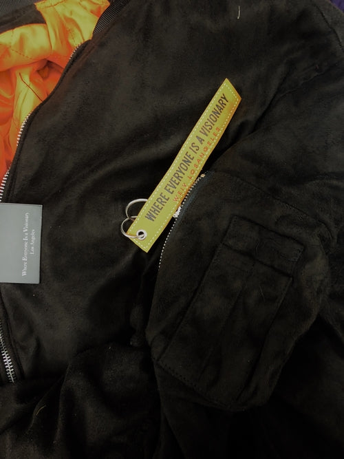 FAUX SUEDE BOMBER 6111