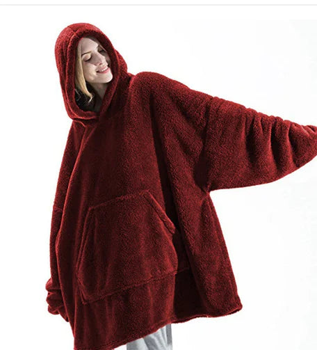 Winter Women's Hoodie Sweatshirt with Big Pocket