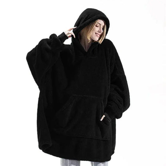 Winter Women's Hoodie Sweatshirt with Big Pocket